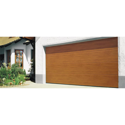 Imagen de Puerta de Garage D/ Alta calidad / 14x8 pies / AISLADA / Estilo Americana / Imitacion Madera / Golden Oak / Linea Central .