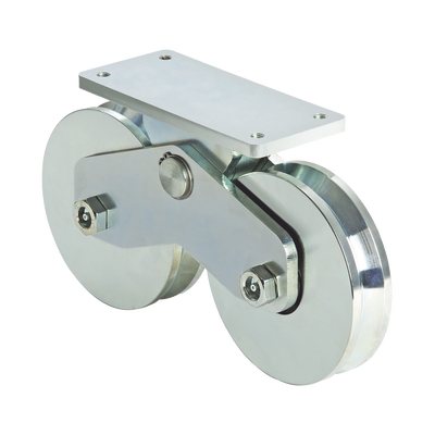 Imagen de 339V - Rueda Doble de 12 cm / Capacidad Para Puertas de  hasta 1200 kg / Canal Tipo V