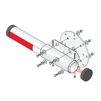 Imagen de Kit de Instalación Para Brazos de Aluminio Doorking / Compatible con Barreras 1601 y 1603