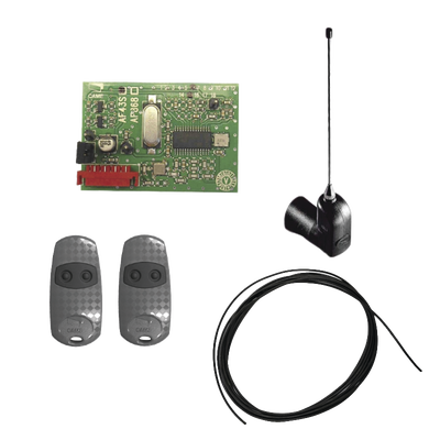 Imagen de Kit Receptor inalámbrico con antena / Hasta 45M en linea de vista / INCLUYE dos controles  y 3 metros de cable RG58 para la antena