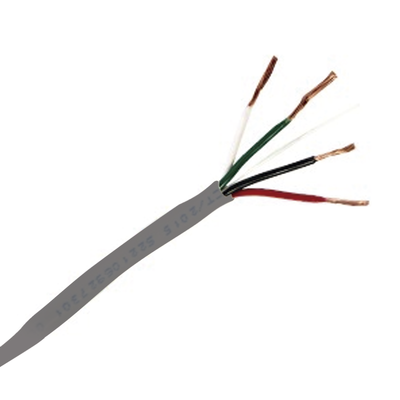 Imagen de Bobina de 305 Metros / Cable de Cobre / 4 X 18 AWG / Tipo Alarmas UL / Para Interior / Color Gris / Para Aplicaciones de Alarmas de Intrusión / Interfonos / TV Porteros / y Multi-Propósito / Hecho en México