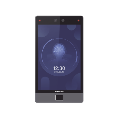 Imagen de Terminal Facial Min Moe 8" Touch con Lector de Huellas / Delgada y Estética / PoE / 100,000 rostros / Exterior IP65 / Función de Videoportero y Lectura de Códigos QR / Lectura de tarjetas
