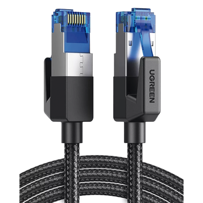 Imagen de Cable Ethernet Cat8 CLASSâ… F/FTP Redondo con Malla de Nylon 2 Metros