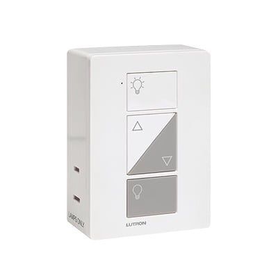 Imagen de (Caseta Wireless) Adaptador inteligente para tomacorriente, seleccione 1 de las 3 funciones, atenuador, apagador ó repetidor señal inalámbrica Lutron. 100W LED / 300W INC/HAL