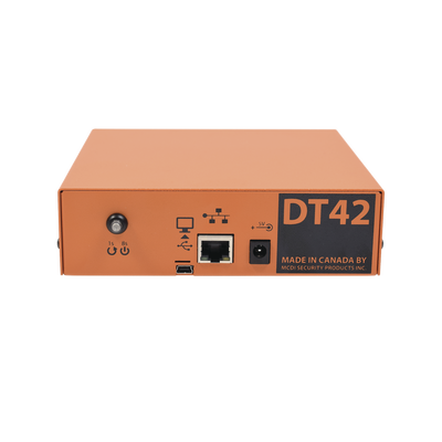 Imagen de Receptora de alarmas IP Universal con 1 entrada de linea telefónica, para su central de monitoreo, recepción TCP/IP o GPRS, serie  M2M, paneles de alarma Hikvision, entre otros.