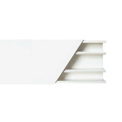 Imagen de Canaleta color blanco de 3 vías, de PVC auto extinguible, 60 x 25 x tramo 2.5m (5401-01250)