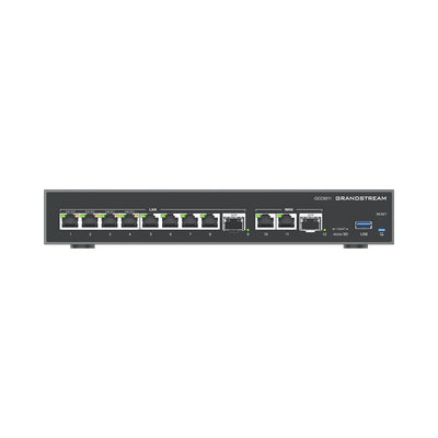 Imagen de 4 en 1: Firewall Nueva Generación, Router, PBX IP, Switch 10 Puertos Gigabit (4 PoE) + 2 Puertos SFP 2.5 Gigabit
