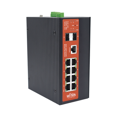 Imagen de Switch Industrial Administrable Gigabit con 2 Puertos PoE bt + 6 Puertos PoE af/at o 24 V Pasivo + 2 SFP Gigabit, 240 W