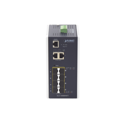Imagen de Switch Industrial Administrable L2+, 8 Puertos 1G SFP, 2 Puertos TP Gigabit, (-40 ~75 grados C)