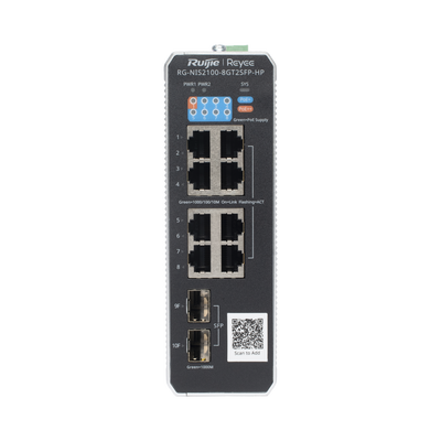 Imagen de Switch Industrial PoE hasta , Ideal para temperaturas Extremas y protección contra descargas, 1 x PoE++ Port, 7 x PoE+ Ports, and 2 x SFP Uplink Ports