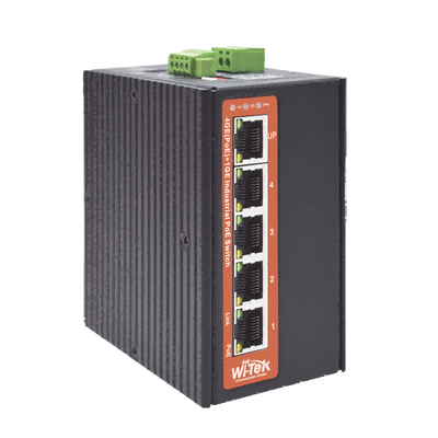 Imagen de Switch Industrial PoE++ / No administrable / Con 4 puertos Gigabit PoE / 1 puerto Gigabit Uplink / Presupuesto 120W