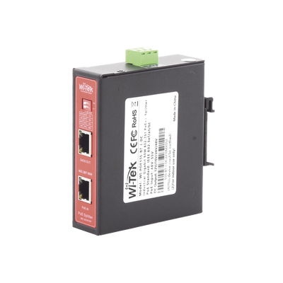 Imagen de Splitter PoE IN hasta 90 W / Salida DC 12v/16V/24v o 48V / Carcasa metálica / Industrial soporte para riel DIN / Aplicaciones CCTV