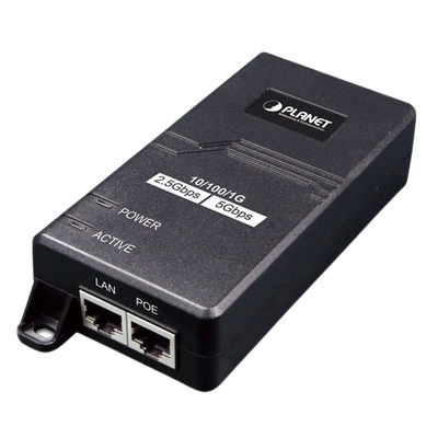 Imagen de Inyector PoE 802.3 af/at, Hasta 30 W, con Puertos de 10/100/1000Mbps/ 2.5 Gbps/5 Gbps