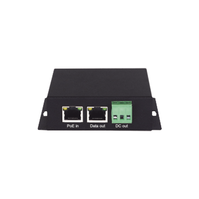 Imagen de Splitter PoE / 1 Puerto PoE Entrada / 1 Puerto Salida Datos / 1 Salida de 12 Vcc, 2A / Presupuesto PoE 30W /