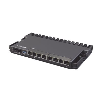Imagen de (RB5009UG+S+IN) RouterBoard, CPU 4 Núcleos, 8 Puertos Gigabit, 1 SFP+, Solo RouterOS v7