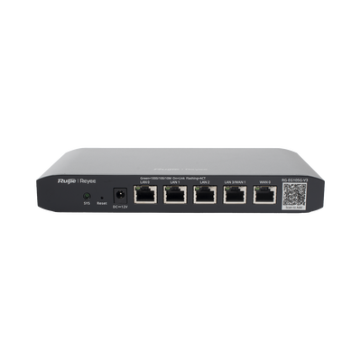 Imagen de Router Balanceador con Función SD-WAN, 3 puertos LAN gigabit, 1 Puerto WAN gigabit y 1 puerto LAN/WAN gigabit configurable, hasta 100 clientes con desempeño de 600 Mbps asimétricos