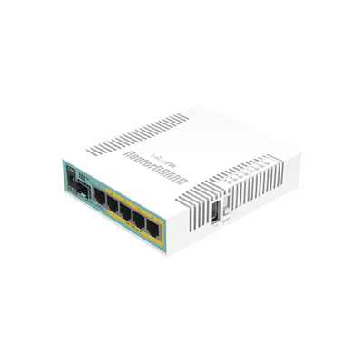 Imagen de (hEX PoE) Routerboard 5 puertos Gigabit Ethernet PoE 802.3at, 1 Puerto USB