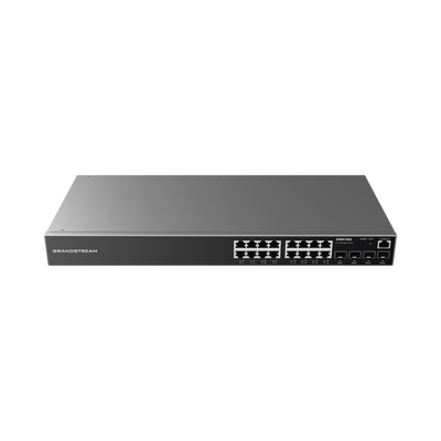 Imagen de Switch Gigabit Administrable / 16 puertos 10/100/1000 Mbps + 4 Puertos SFP Uplink / Compatible con GWN Cloud.