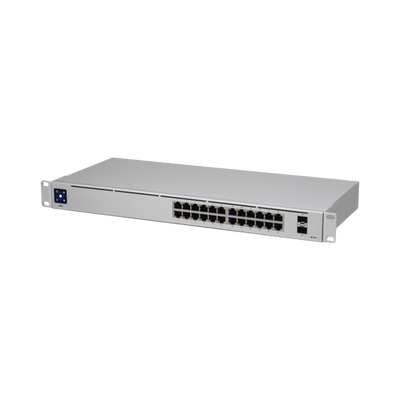 Imagen de UniFi Switch USW-24, Capa 2 de 24 puertos 10/100/1000 Mbps + 2 puertos 1G SFP, pantalla informativa