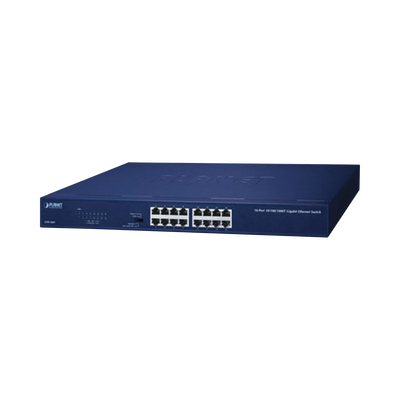 Imagen de Switch No Administrable Gigabit de 16 Puertos 10/100/1000 Mbps, Con Modo Extendido Para Distancias de Hasta 200 m