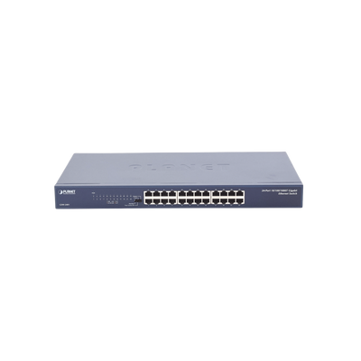 Imagen de Switch No Administrable Gigabit de 24 Puertos 10/100/1000 Mbps, Con Modo Extendido Para Envió de Datos de Hasta 200 m