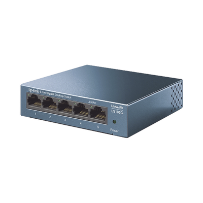 Imagen de Switch de escritorio Gigabit de 5 puertos 10/100/1000Mbps, carcasa metálica