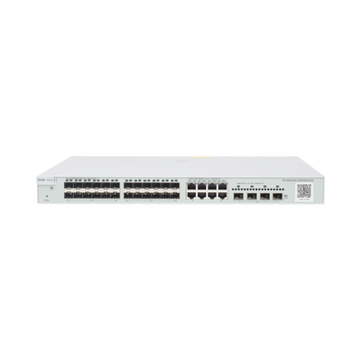 Imagen de Switch administrable Capa 3, 24 puertos SFP 1G, 8 puertos Ethernet 1G Combo y 4 SFP+ 10G, gestión remota en la nube