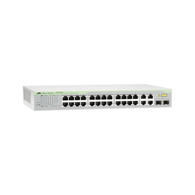 Imagen de Switch WebSmart de 24 puertos 10/100 Mbps + 2 puertos 10/100/1000 Mbps + 2 SFP Gigabit Combo