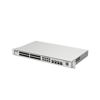 Imagen de Switch administrable Capa 2+ Plus, 24 puertos SFP con 8 puertos Ethernet Gigabit y 4 SFP+ gestión en la nube