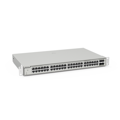 Imagen de Switch Administrable Capa 3 con 48 puertos Gigabit + 4 SFP+ para fibra 10Gb, gestión gratuita desde la nube