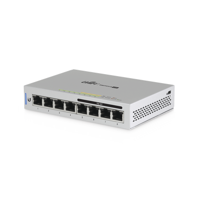 Imagen de Switch UniFi Administrable capa 2 de 8 puertos Gigabit (4 Puertos Gigabit PoE 802.3af y 4 puertos Gigabit ethernet) 60W