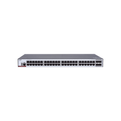 Imagen de Switch Administrable Capa 3 con 48 puertos Gigabit + 4 SFP+ para fibra 10Gb, gestión gratuita desde la nube.