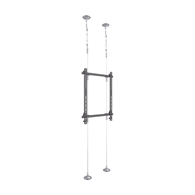 Imagen de Montaje Cableado de Acero| Suelo a Techo| Capacidad Máx. de Carga 30kg| Para Pantallas de 32" ~ 75"| VESA 400 x 600