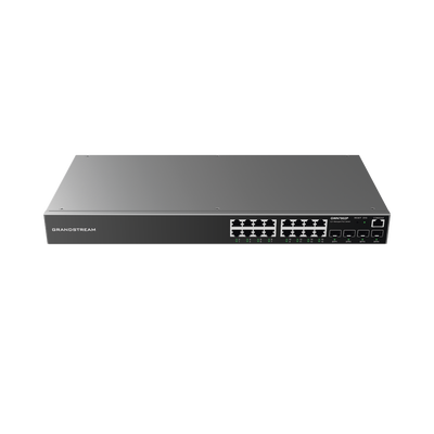 Imagen de Switch Gigabit PoE+ Administrable / 16 puertos 10/100/1000 Mbps + 4 Puertos SFP Uplink / Hasta 240W / Compatible con GWN Cloud.