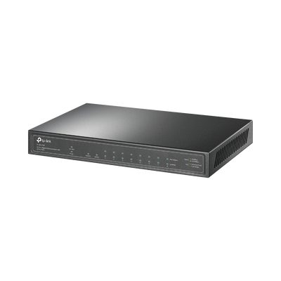 Imagen de Switch de escritorio PoE+, no Administrable 8 puertos 10/100/1000 Mbps + 1 puertos 10/100/1000 Mbps (Uplink) + 1 puerto SFP, 63W