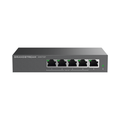 Imagen de Switch PoE+ Gigabit No Administrable / 5 puertos 10/100/1000 Mbps / 4 puertos PoE+ / hasta 60W