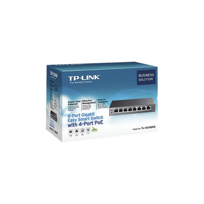 Imagen de Easy Smart Switch PoE JetStream , 8 puertos 10/100/1000 Mbps  55 W