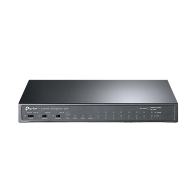 Imagen de Switch PoE+ No Administrable De Escritorio 11 Puertos / 8 puertos 10/100 Mbps PoE af/at Inteligiente / Presupuesto 124 W / Hasta 250 metros
