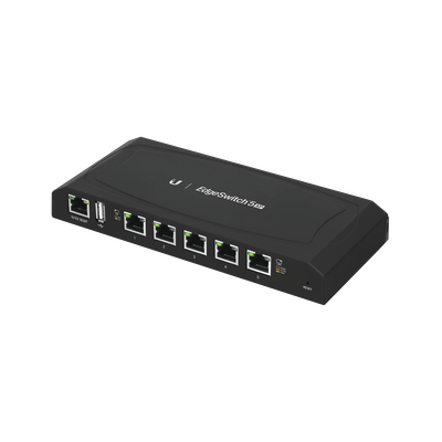Imagen de EdgeSwitch 5XP Administrable de 5 Puertos Gigabit PoE de 24 V Pasivo, con funciones avanzadas de Capa 2