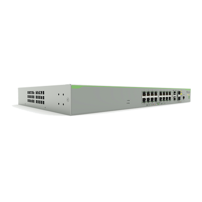 Imagen de Switch PoE+ Administrable CentreCOM FS980M, Capa 3 de 16 Puertos 10/100 Mbps + 2 puertos RJ45 Gigabit/SFP Combo, 250W