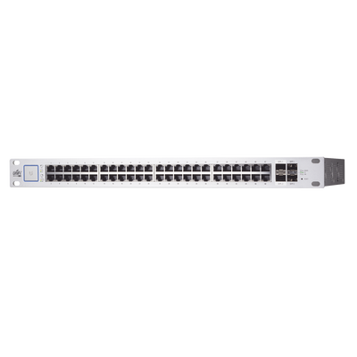 Imagen de UniFi Switch PoE+/ Pasivo 24V, Administrable de 48 puertos 10/100/1000 Mbps, 2 puertos SFP Gigabit , 2 puertos SFP+ 10 G, 500W