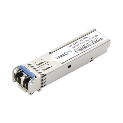 Imagen de Transceptor Óptico SFP (Mini-Gbic) / Multimodo 1310 nm / 1.25 Gbps / 1000BASE-SX / Conectores LC/UPC Dúplex / DDM / Hasta 2 km