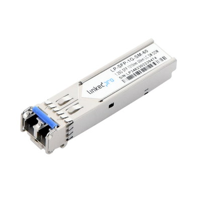 Imagen de Transceptor Óptico SFP (Mini-Gbic) / Monomodo 1310 nm / 1.25 Gbps / 1000BASE-EX / Conectores LC/UPC Dúplex / DDM / Hasta 60 km