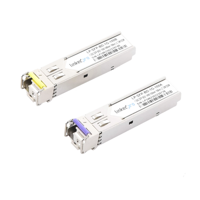 Imagen de Transceptores Ópticos Bidireccionales SFP (Mini-Gbic) / Monomodo 1490 & 1550 nm / 1.25 Gbps / 1000BASE-BX / Conector LC/UPC Simplex / DDM / Hasta 100 km / 2 Piezas