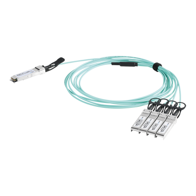 Imagen de Cable AOC QSFP+ de 40 Gbps a 4x 10 Gbps / Cable de fibra óptica Activo / Longitud: 1 metro