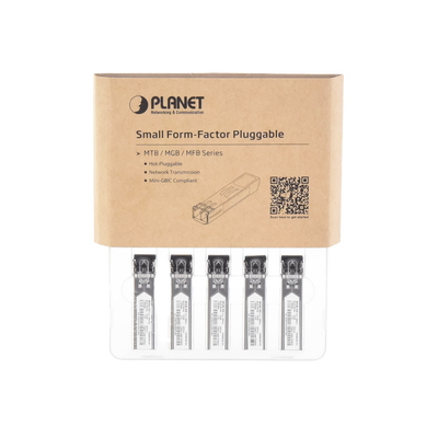 Imagen de Paquete de 10 Piezas del Transceptor mini-GBIC SFP 1G LC Duplex para Fibra Multimodo 550 m