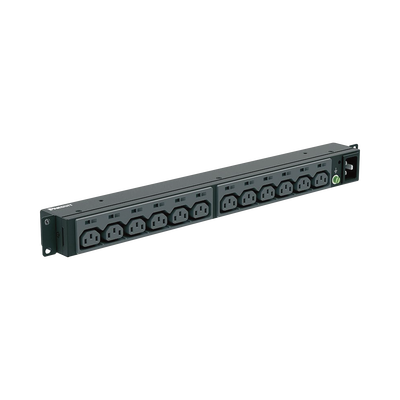 Imagen de PDU Básico para Distribución de Energía, Enchufe de Entrada NEMA L6-20P, Con 13 Contactos C13, Instalación Horizontal de 19in, 1UR, 20 Amp, 120 o 220 Vca