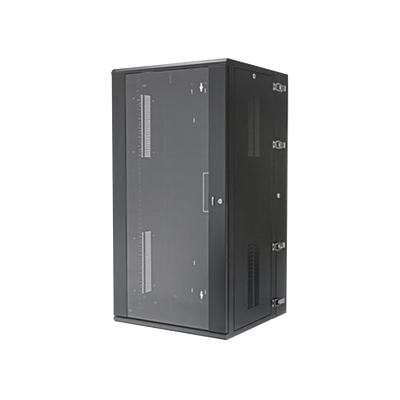 Imagen de Gabinete PanZone de Montaje en Pared, de 19in, Puerta con Ventana de Seguridad, 26 UR, 635mm de Profundidad, Color Negro