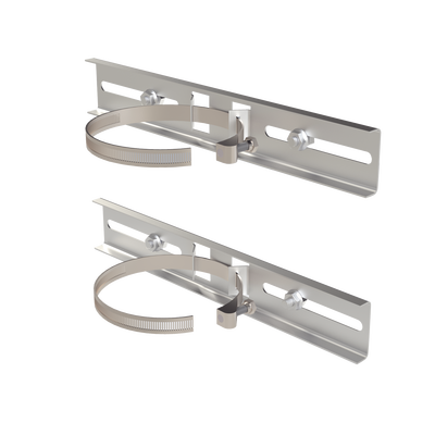 Imagen de Montaje de Metal Galvanizado para Poste Universal para Gabinetes de Ancho Hasta 30 cm.