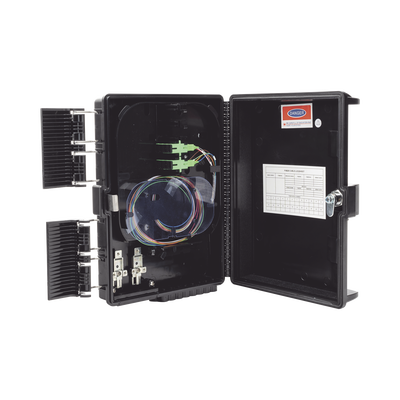 Imagen de Cierre de Empalme para 24 fusiones de fibra óptica, Interior/Exterior, con 8 acopladores SC/APC y splitter 1x8 SC/APC Incluido, IP65